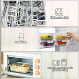 80 oz and 36 oz]Extra Large Glass Food Storage/Baking Containers Set with Lids