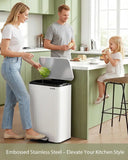 Kitchen Trash Can, 18.5 Gallon / 70L Large Kitchen Garbage Can with Soft Close Lid