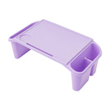 4Pcs Kids Lap Desk Tray, Plastic Breakfast Laptop Trays with Side Pockets