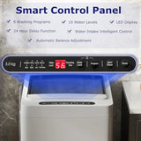 Portable washing machine for apartment, home, dorms, RV: 1.5 cu.ft compact washer in gray black