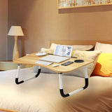 Foldable Lap Desk for Laptop Portable - Bed Table with Phone Stand & Cup Holder