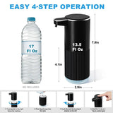 Soap Dispenser, 2 Pack Black and White Touchless Liquid Soap Dispensers
