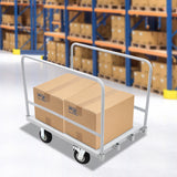 36*24 Flat Dolly Cart 2000 Lbs Hand Push Pull Cargo Handling Trailer with 4 Wheels Heavy Duty
