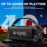 W-KING D8 Bluetooth Speaker, 50W RMS IPX6 Waterproof Loud Speakers Bluetooth Wireless, Large Outdoor Portable Party Box for Home,