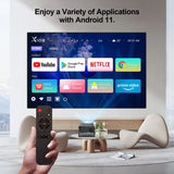 Xnano HA109 Mini Projector Android11 WiFi6 BT5.0 280 ANSI 720P Built-in App