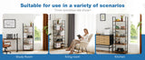 JHK 5 Tier Bookcase Bookshelf Modern Book Case For Books Corner Storage Organizer for Bedroom Home Office