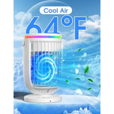 Portable Mini Air Conditioner Fan with 1200ml Water Tank, 4 in 1