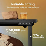 48x24 Adjustable Height Standing Desk, 4 Memory Settings, Cable Management
