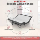 Adjustable Full Bed Frame Wireless Remote Zero Gravity Massage Head