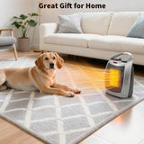 Portable Electric Space Heater for Office/Home - 1500W/750W Thermostat