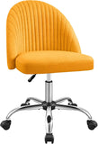 Furniwell Office Chair Armless Cute Desk Chair Modern Adjustable Swivel Vanity Task Computer Chair Home
