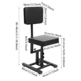 Tattoo Chairs, Barber Chair with Adjustable Height 31.5-38.58in, Heavy Duty PU Salon Chair for Tattoo & Hair Cutting, 180° Rotating Backrest, 220LBS Capacity,