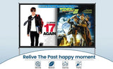 Projector Screen Outdoor,120 in-Upgraded 3 Layers PVC 16:9 Projector Screen