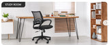 Black Mesh Gaming Office Chair Mid Back Lumbar Support Adjustable Height Swive