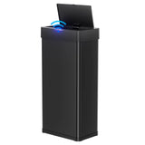 Touchless Rectangular Motion Sensor Trash Can, Brushed Stainless Steel