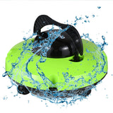 Robotic Pool Cleaner with Dual Motors Self Parking for Flat Ground Pools