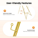 2Pcs Gold Display Easel Stand, Adjustable Photo Frame Holder for Wedding Poster Sign, Heavy Duty