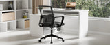 SUKIDA Mid-Back Upholstery Mesh Office Chair Black Height-Adjustable Armrests Executiv