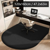 Solid color computer chair mat flannel floor mat thickened desk swivel chair