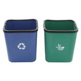 15 Gallons Tilt Out Trash Bin Waste and Recycling Cabinet with 2 Buckets