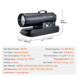 Portable Torpedo Diesel Space Heater with Thermostat Tank Energy