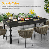 Tribesigns 62” Wood Patio Table for 4-6 People, Farmhouse Large Indoor/Outdoor Dining Picnic Table
