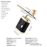 30Psi High Pressure 3 Levels Portable Airbrush For Nails Art Paint Facial Makeup Cake Pastry Painting