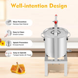 Stainless Steel Fruit Wine Press 10L, Manual Cider Juicer Crusher for Apple Grape Berry