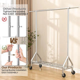 Heavy Duty Clothes Rack Load 450 LBS, Metal Garment Rack with Sturdy