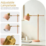 22.2" Modern Desk Lamp, Metal Table Lamp with LED Bulb, Adjustable Reading Lamps for Living Room