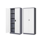 Metal Storage Cabinet-72" Tall Steel File Cabinets with Lockable Doors and Adjustable Shees-andGray