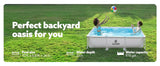 JOYFY Rectangular Above Ground Pool 10x6.8ft x 26inch Outdoor Frame