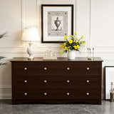 JUMMICO Dresser for Bedroom, 6 Wood Dresser Drawers For Bedroom