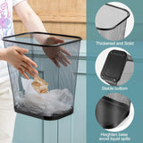 6 Pack Mesh Square Trash Cans 4 Gallon Wire Wastebasket for Home Office Kitchen