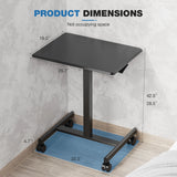 JHK Mobile Living Room Sofa Table Standing Desk Portable Computer Desk