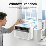 12000 BTU U Shaped Window AC w/ 3 Speeds,6 Modes,Quiet,Energy Saving