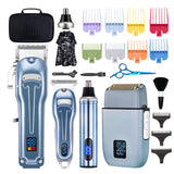 Professional Hair Clippers For Men Nose Hair Trimmer Beard Trimmer 4-piece Set, Cordless Rechargeable