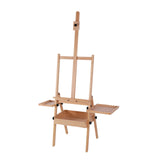 Large Wood H-Frame Easel W/ Storage Tray Adjustable Artist Easel Stand with Artist Storage Drawer