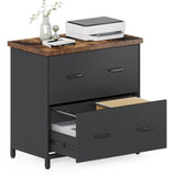 2 Drawer File Cabinet for Home Office 30.7Inch Lateral Office Cabinet for A4 and Letter Size Files Printer