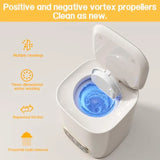 Portable fully automatic washing machine for apartments, dorms, RVs travel; ABS plastic body; white;