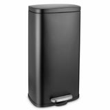 Homfa 30L Stainless Steel Step Trash Can Kitchen Garbage Can W/ Soft Close