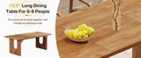 Tribesigns Modern Dining Table for 6 to 8 People, 71" Large Kitchen Dining Table with Wood