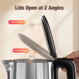 Electric Kettle 1.7L, Touch Screen Water Boiler with Auto Shut Off, Double Wall