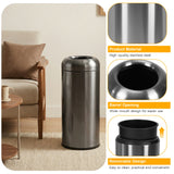 16 Gallon Heavy Duty Indoor Garbage Bin with Detachable Lid Large Commercial Waste Bin
