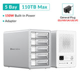 Yottamaster 10Gbps 2.5/3.5"SATA HDD SSD Enclosure Type C HD External Case USB3.1 Daisy Chain Hard Drive Storage Box for Game PC