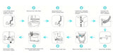 Bidet Attachment for Toilet, Non-Electric Dual Nozzle for Frontal & Rear Wash, Adjustable Water Pressure
