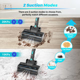 YISORA N300 Cordless 20Kpa Ultra Lightweight Stick Vacuum for Carpet