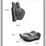 Memory Foam Seat Cushion Waist Back Support Pillow Set