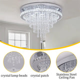 Modern K9 Luxury Crystal Ceiling Lamp Smart Led Living Dining Room