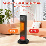 Space Heater for Indoor Use, Large Room Heater with 3D Flame Effect